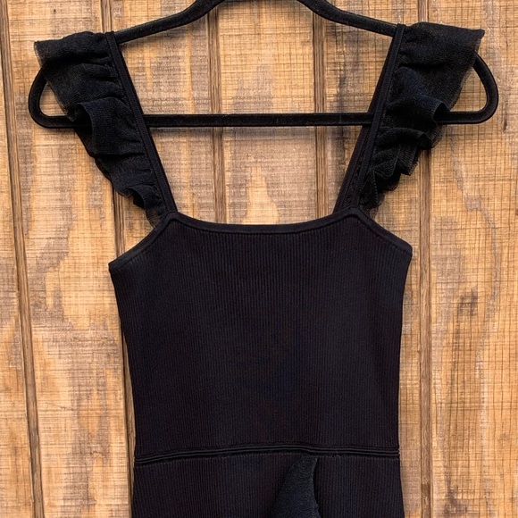 Sandro Paris Black Laurana Knit Ruffle Dress - Picture 4 of 16